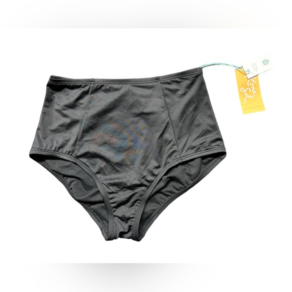 KONA SOL black high waist medium seat coverage swim bottoms size small 4/6 NWT - Picture 4 of 5